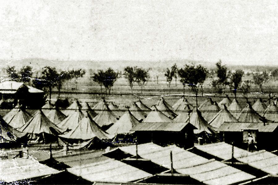 The US Army camp at the Gatton campus in 1945.