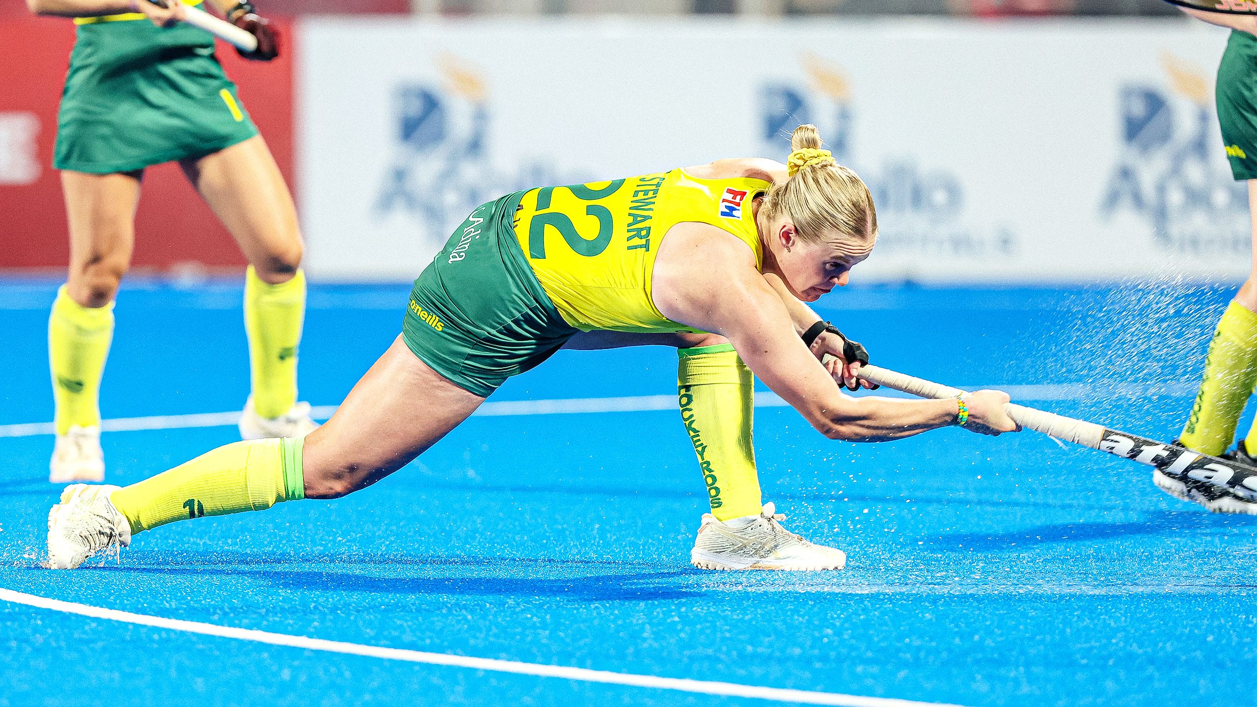 Tatum Stewart in action for the Hockeyroos.