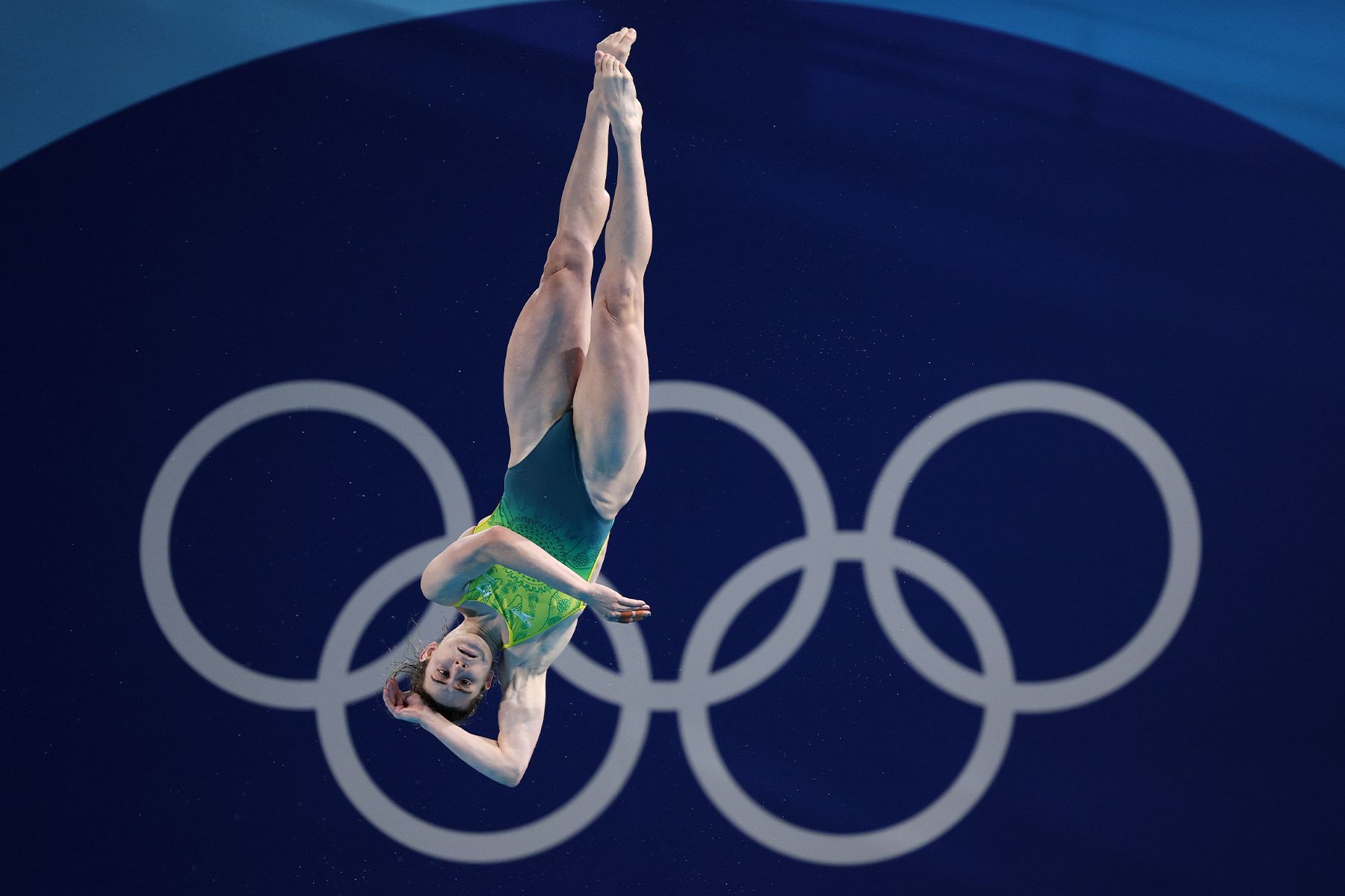 Maddison Keeney in action during the women's 3-metre springboard final. Image Adam Pretty/Getty Images