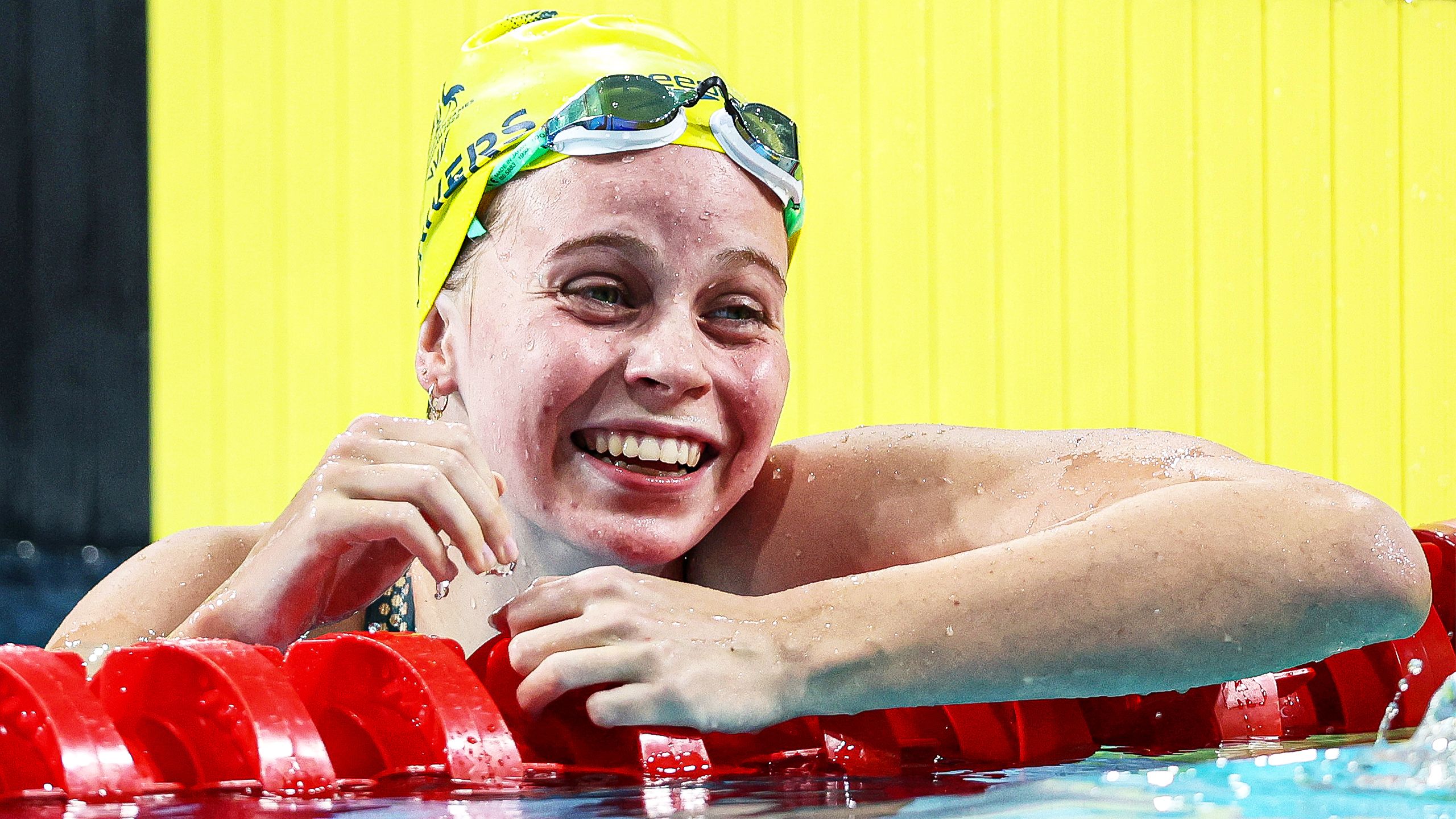 Lizzy Dekkers celebrates after winning gold in the women's 200 metres butterfly at the 2022 Commonwealth Games. Image: Clive Brunskill/Getty Images