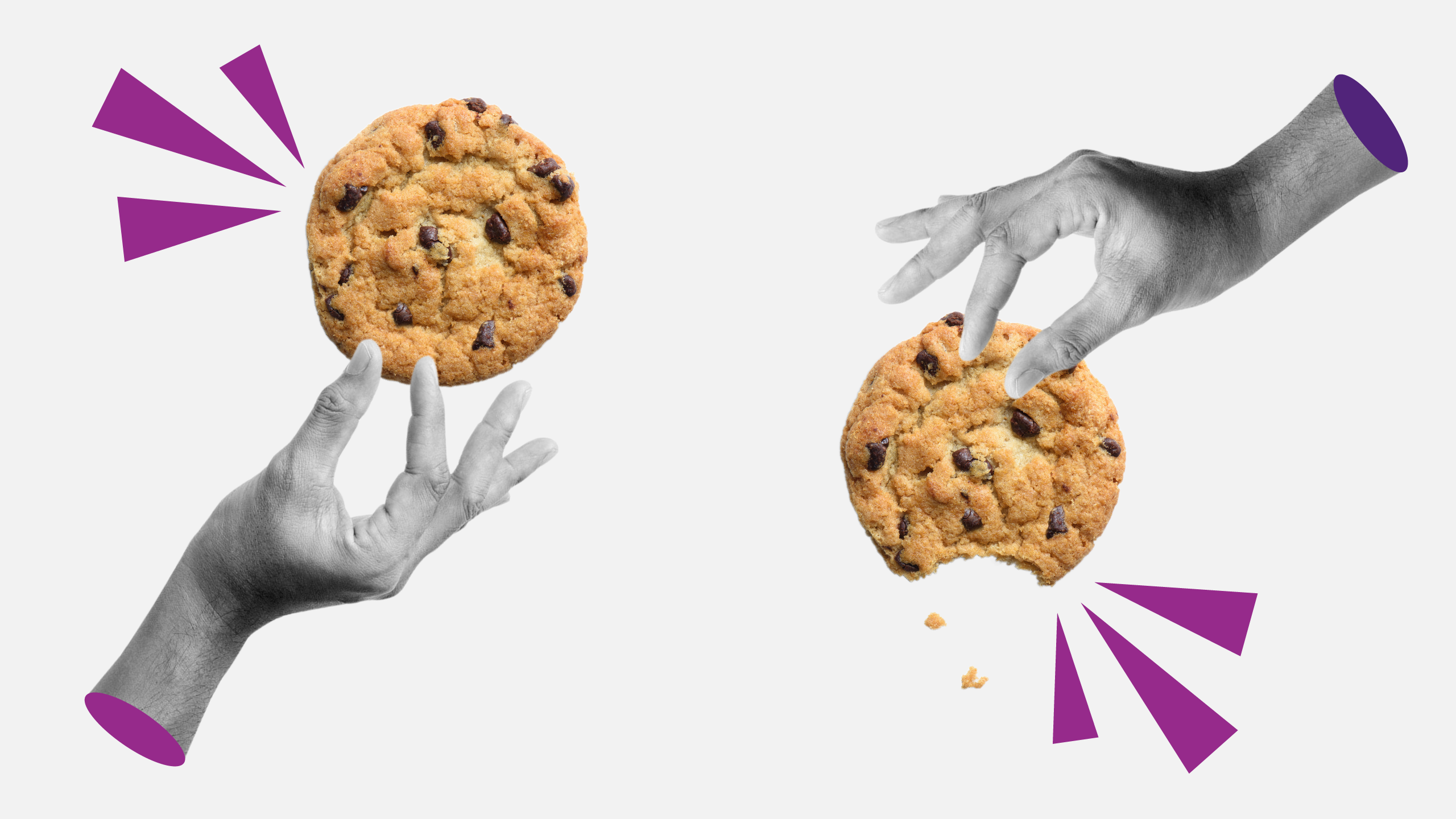 Hands holding cookies.