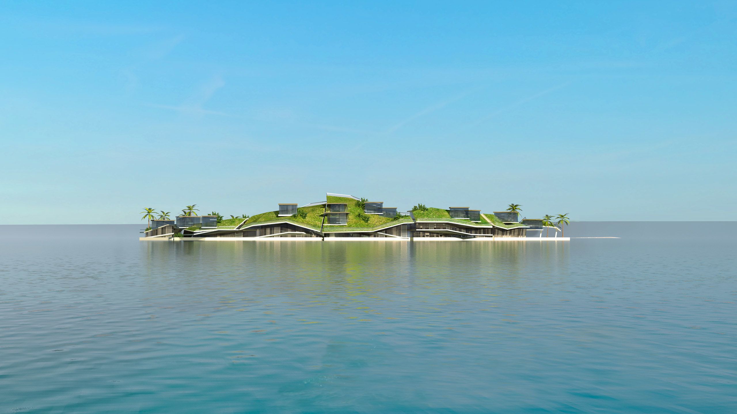 Blue Frontiers Floating Island Project Polynesia concept