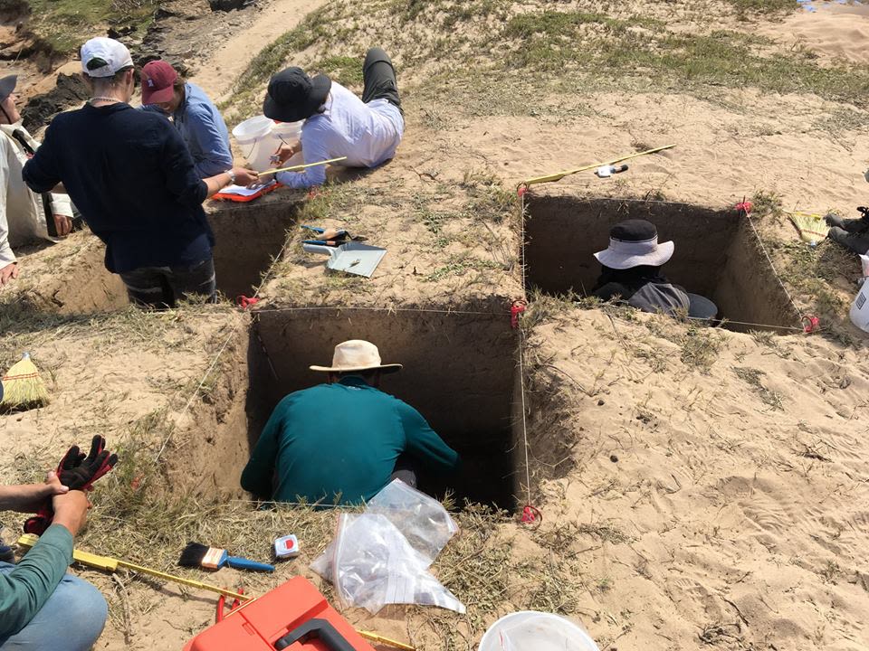 Let's get digging! Over the course of the field school each group dug down to almost 2m!