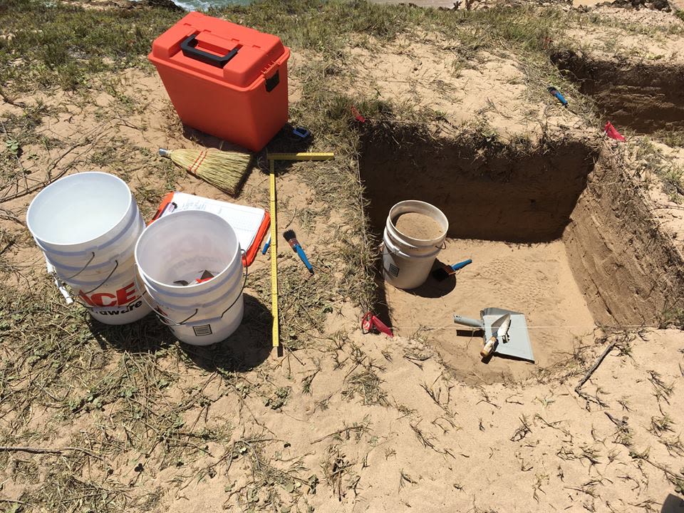 Let’s excavate! Lots of equipment is required for a dig to run smoothly.