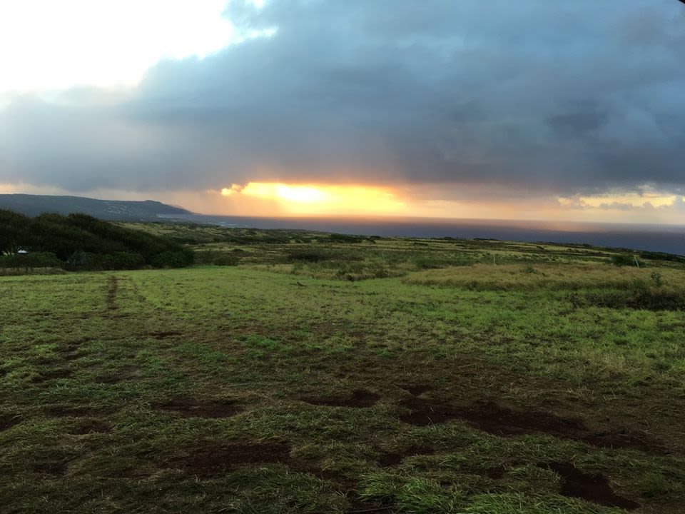 The gorgeous views from the Moloka’i campsite.