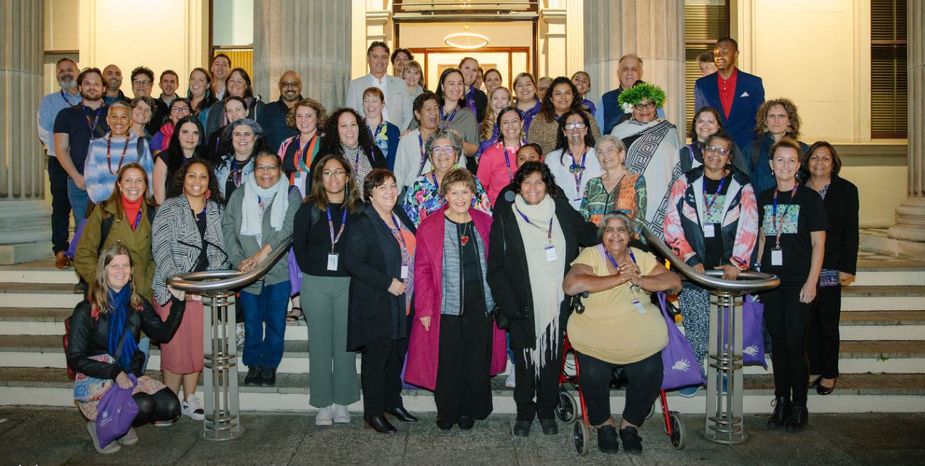 Group shot of NAISA attendees, who travelled from all over the world to gather at Customs House.