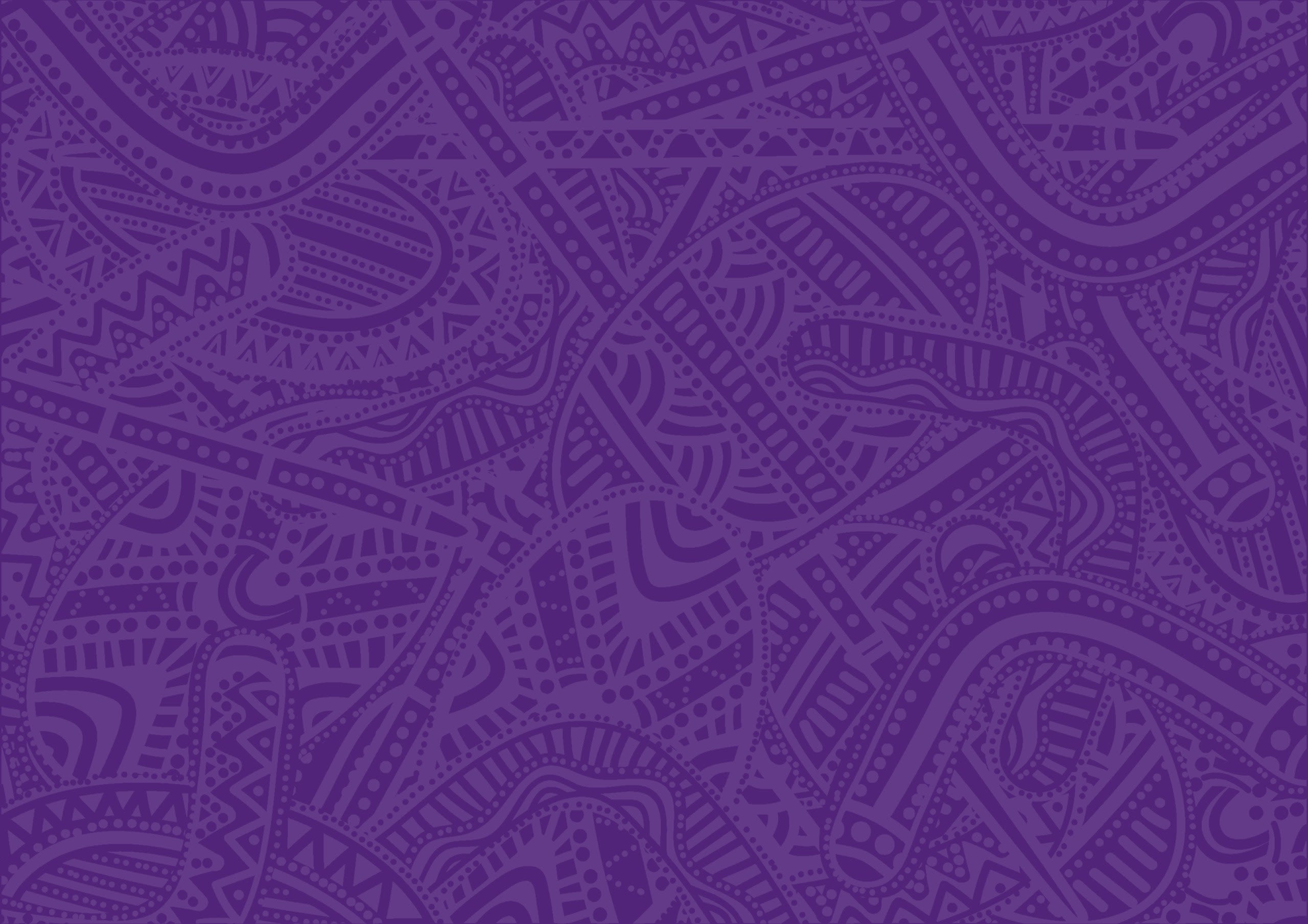 Purple Indigenous Australian artwork with curved shapes inspired by the Brisbane River