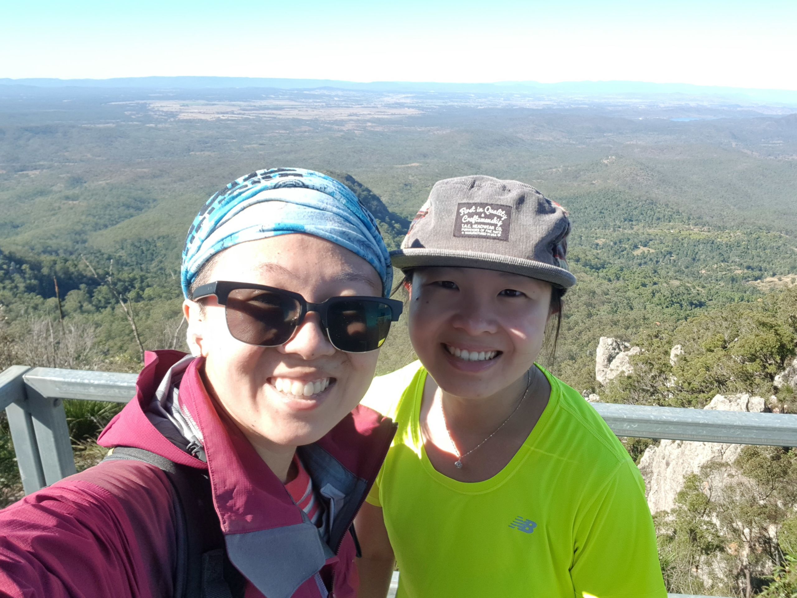 Dr Ng hiking with her sister