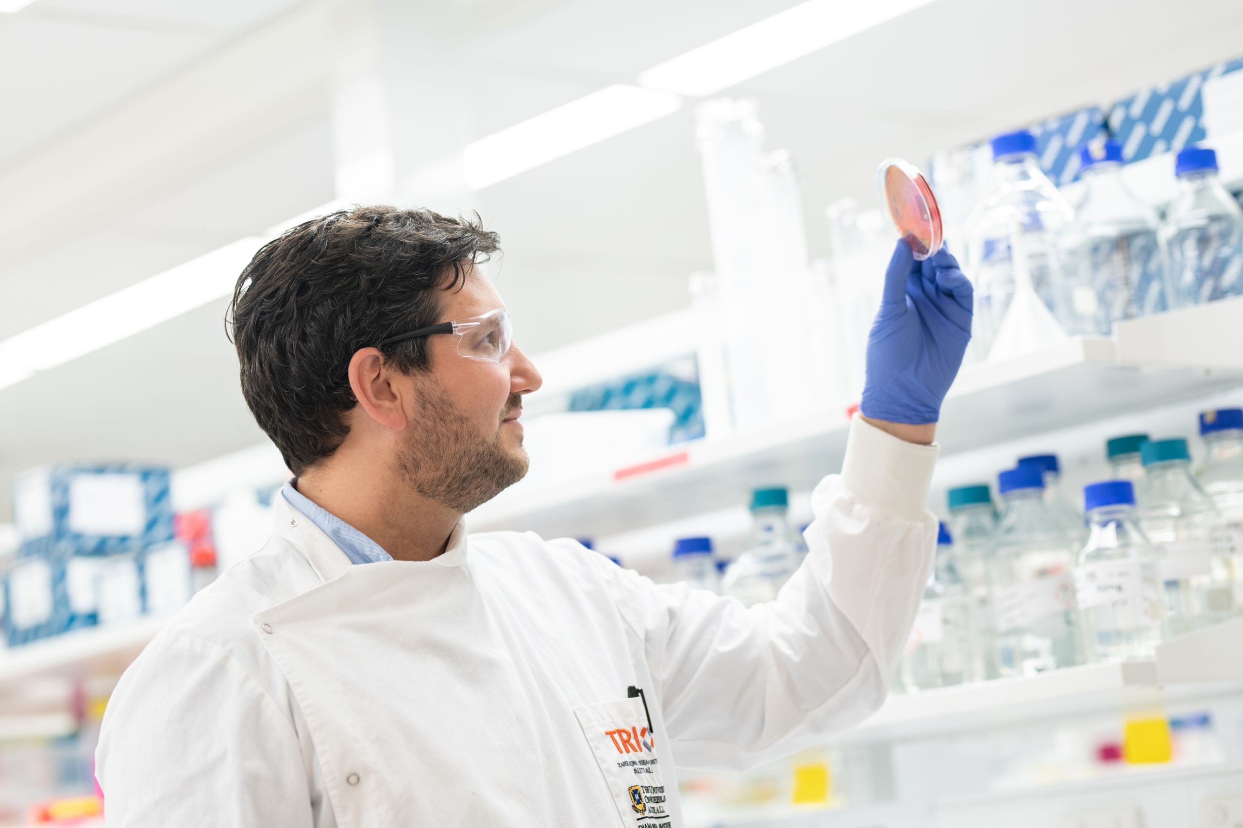 Dr Tim Wells in lab