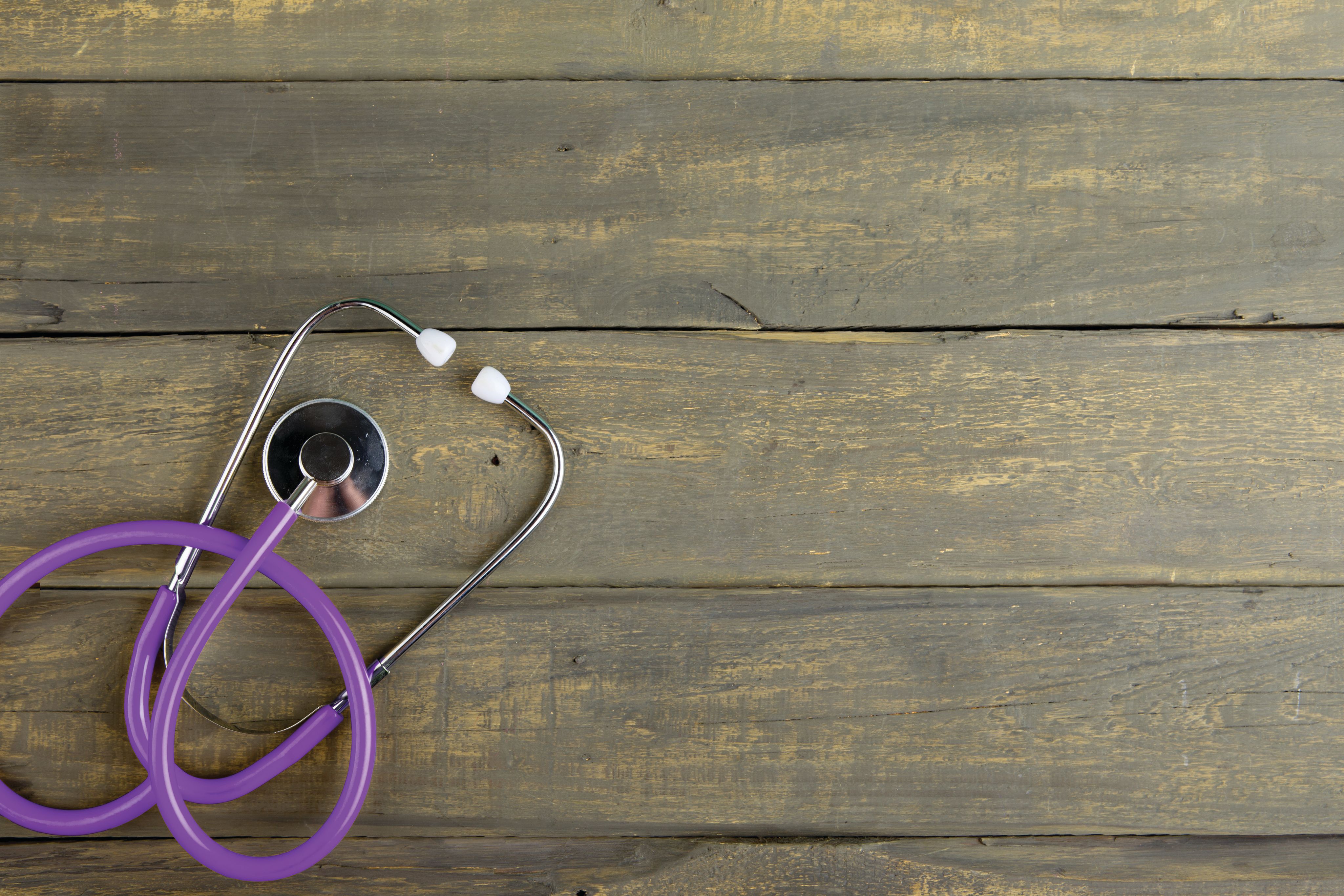 Purple stethoscope
