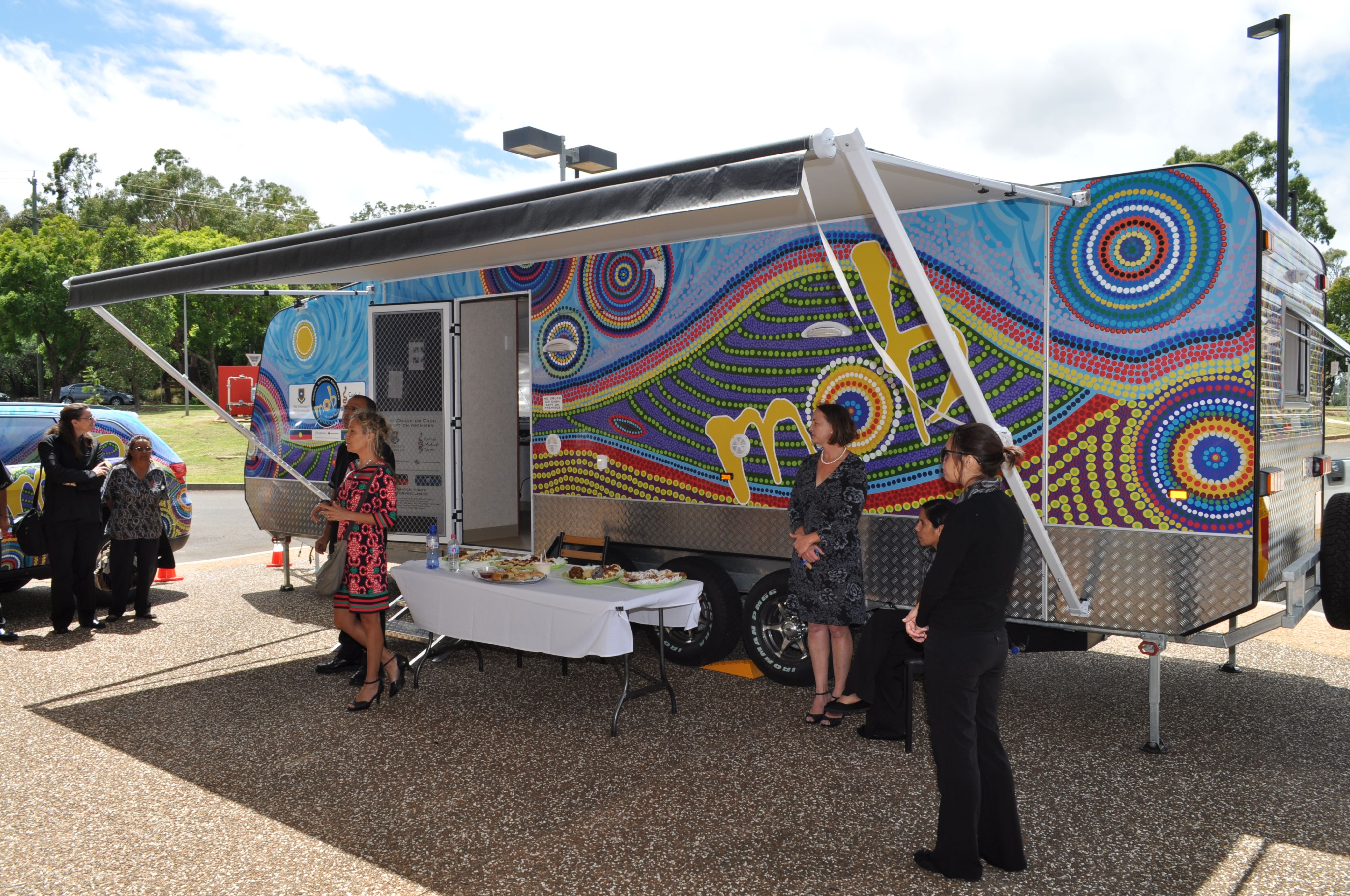Launch of The Mob Van with Professor Maree Toombs, 2013.