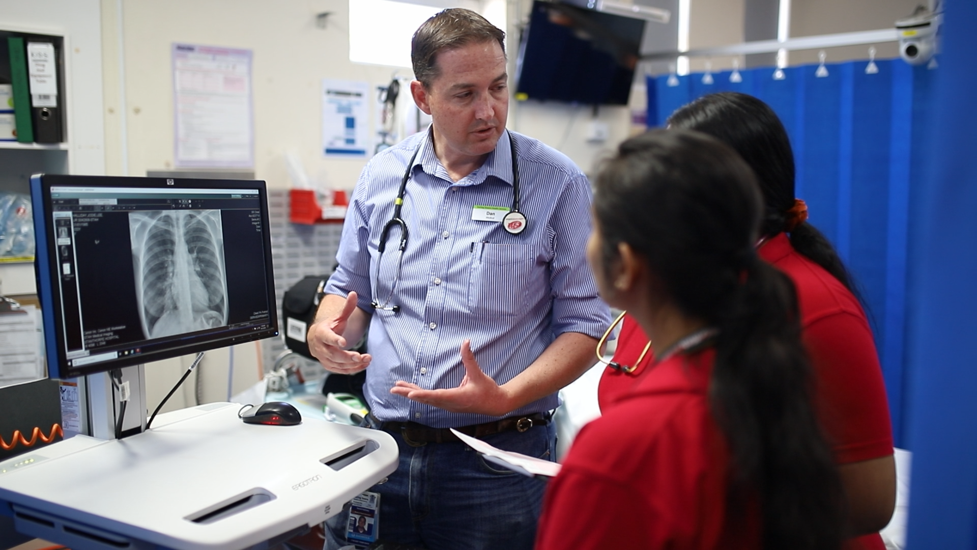 Dr Halliday with students