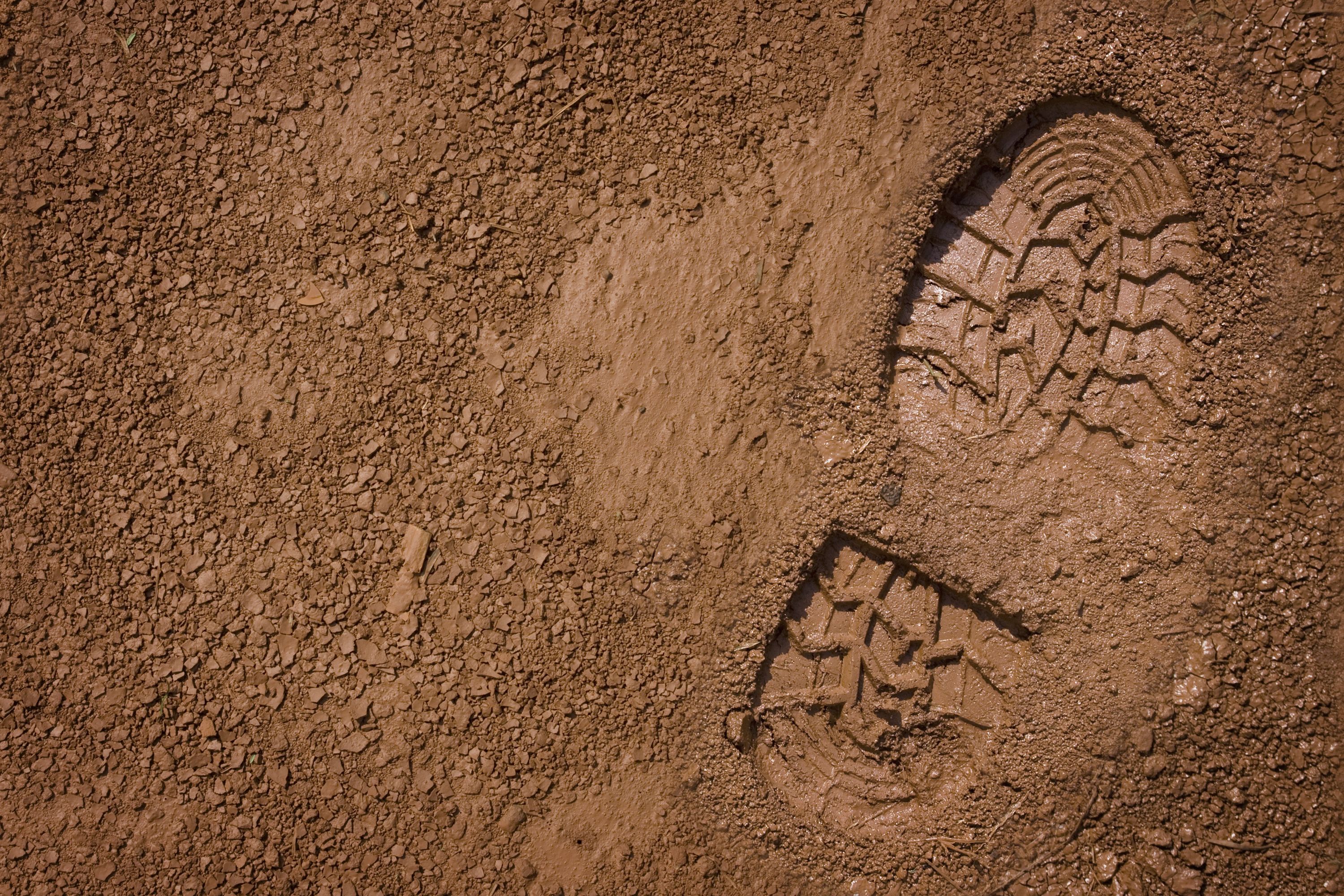 Footprint on mud