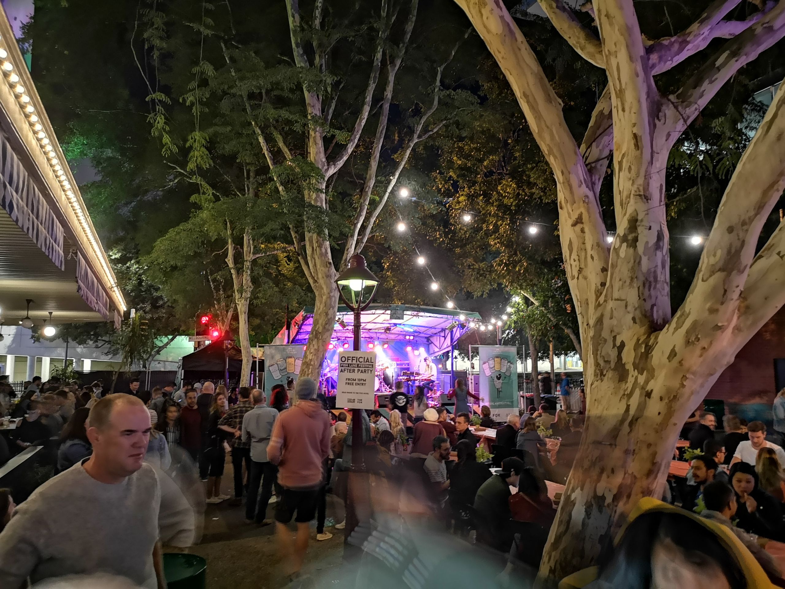 Brisbane market with large crowd
