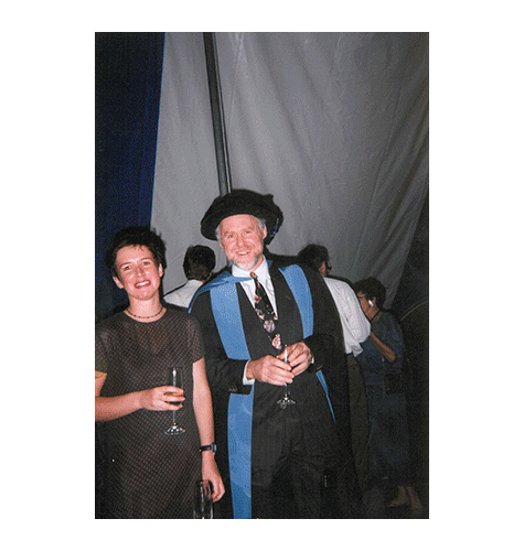 A series of photos of Professor Victor Callan