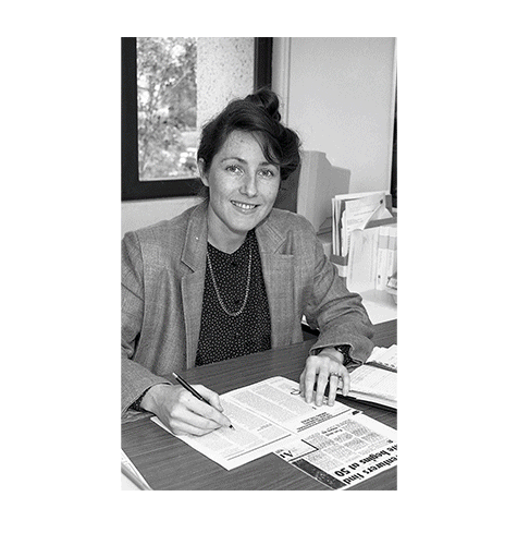 A series of three photos of Professor Janet McColl-Kennedy at different ages