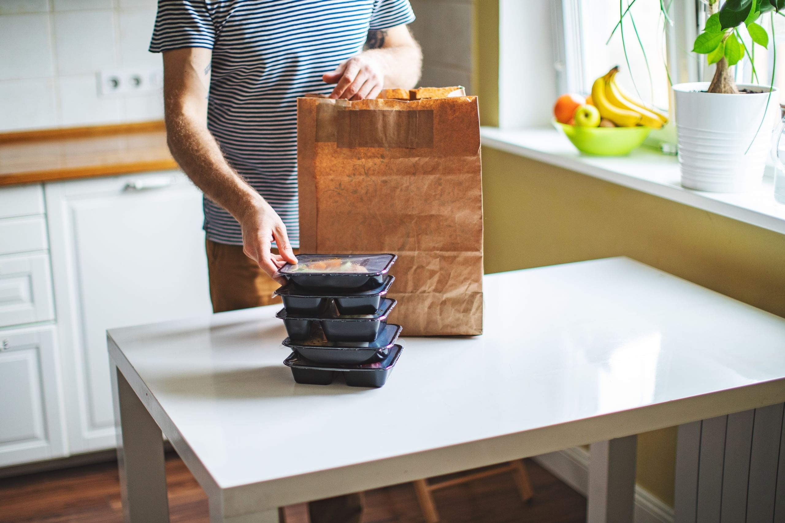 Takeaway meals at home during Coronavirus quarantine.
