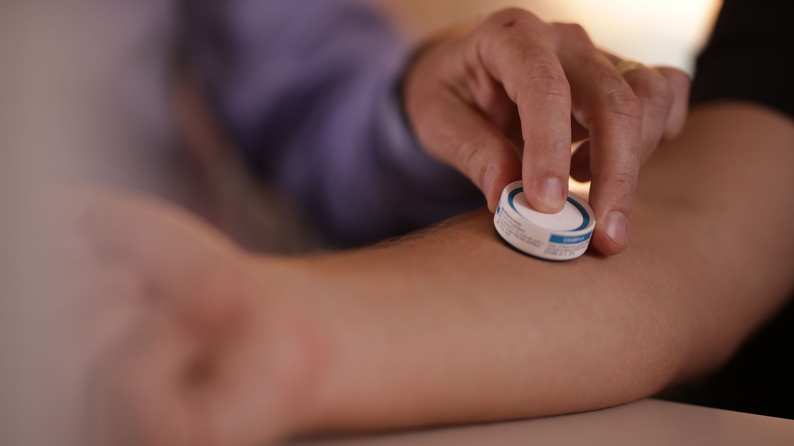 HD-MAP technology being used on a person's arm
