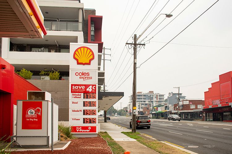 A petrol station in Sydney