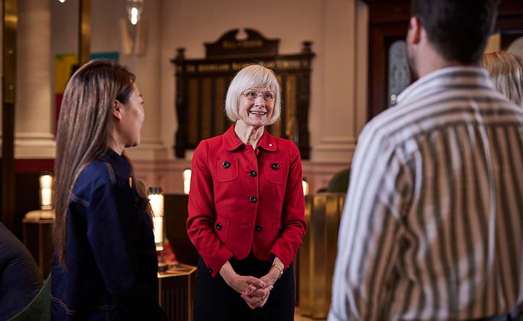 UQ Vice-Chancellor Professor Deborah Terry inside UQ Brisbane City..