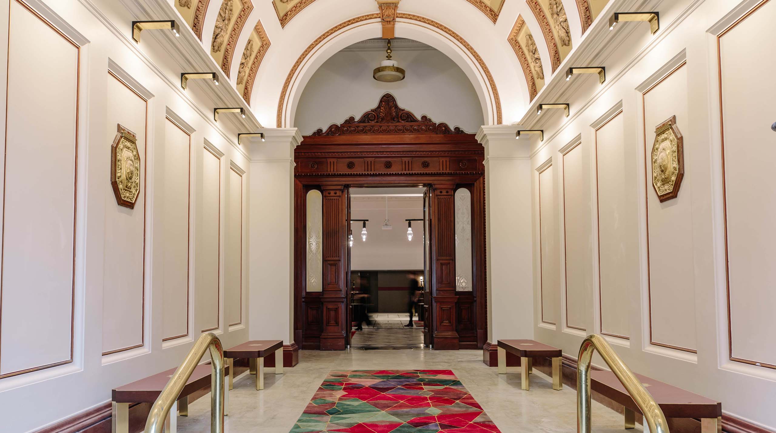 Looking inside the front door of UQ Brisbane City.