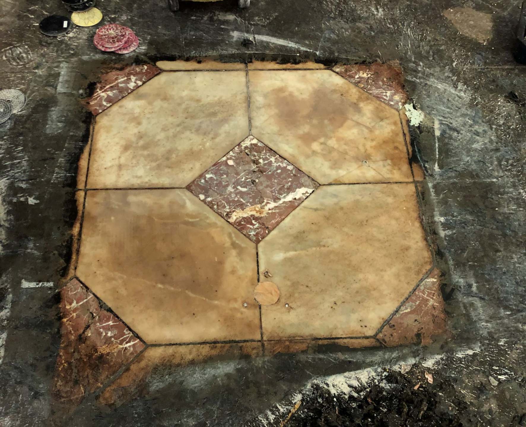 Original marble floor uncovered