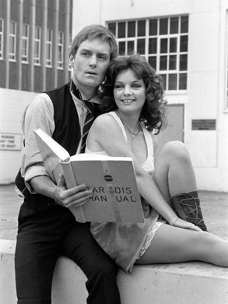 An image of Mark-Strickson, who played Vislor Turlough, and Sarah Sutton, who played Nyssa.