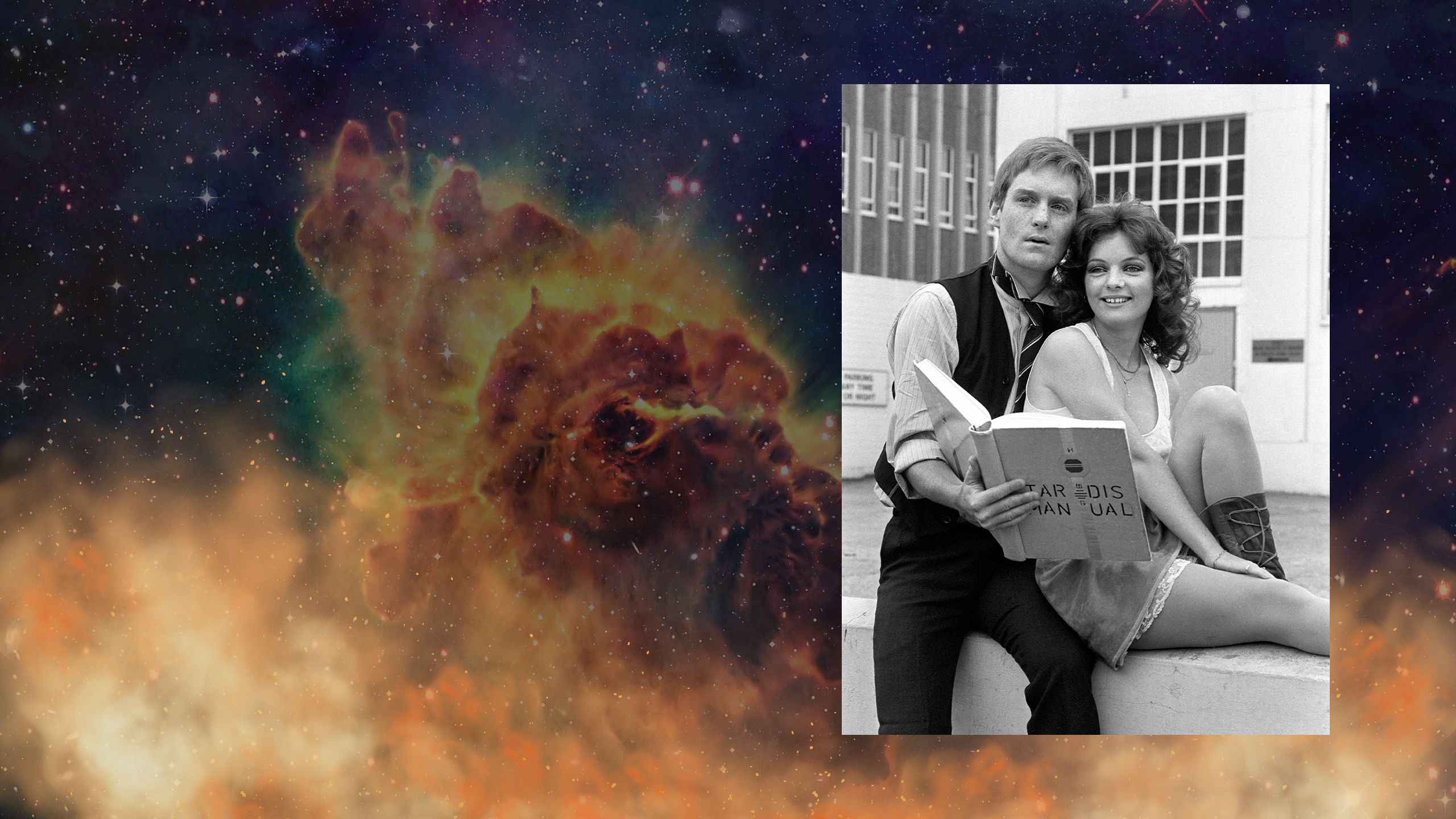 An image of Mark-Strickson, who played Vislor Turlough, and Sarah Sutton, who played Nyssa.