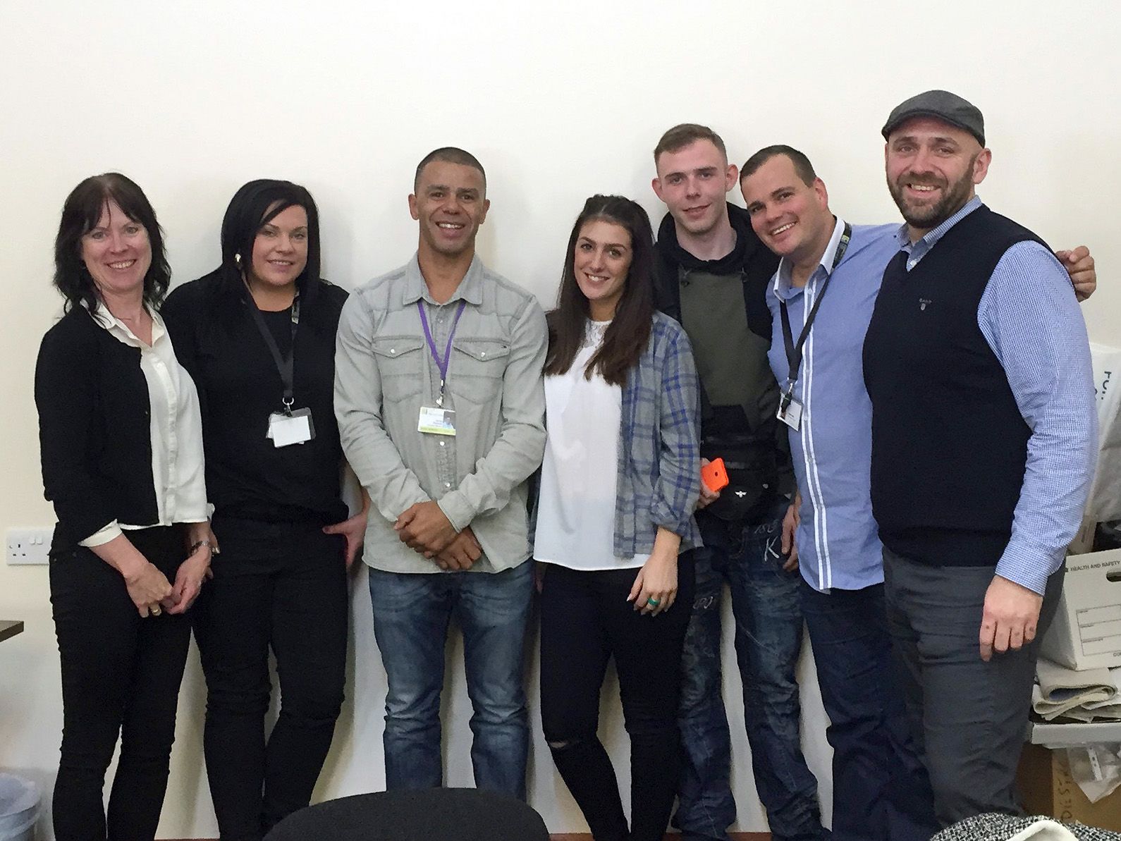 Claire Seppings pictured with ex-offender peer mentor group Community Led Initiatives (Manchester, UK).