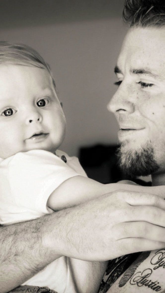 Man holding his baby