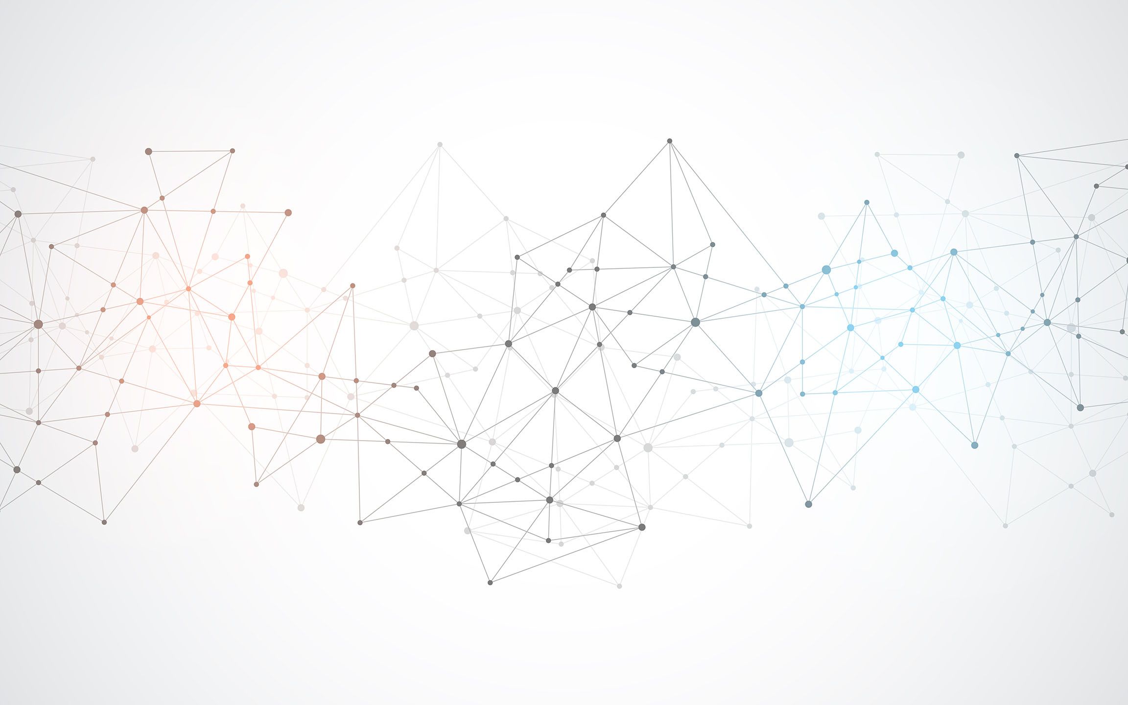 A white background with triangular network pattern