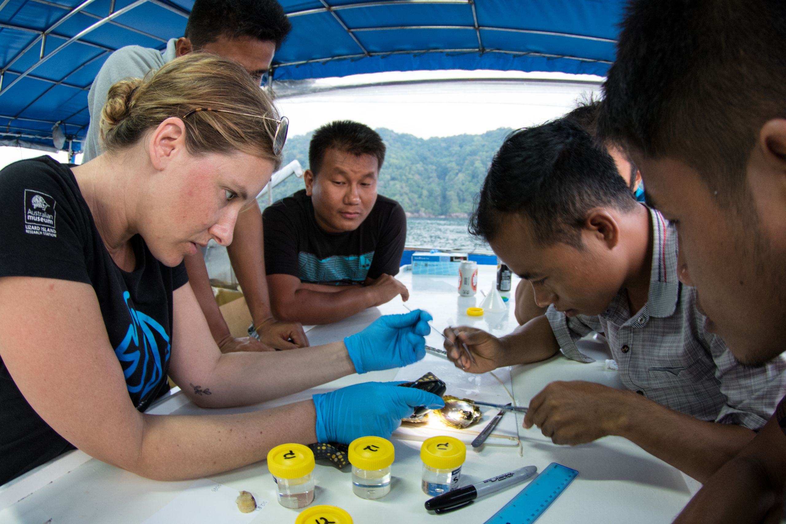Image of Amelia Wenger conducting research in Myanmar.