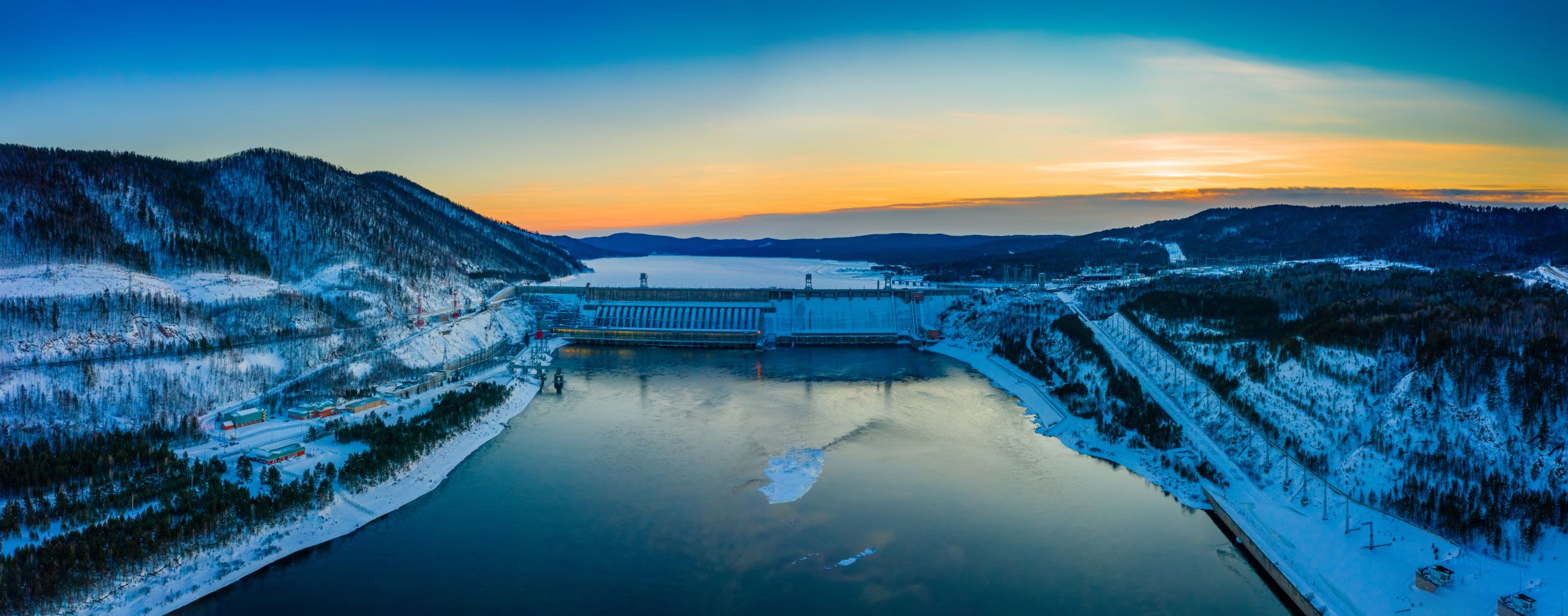 A hydroelectric power station.