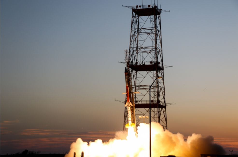 The BoLT II rocket takes flight.