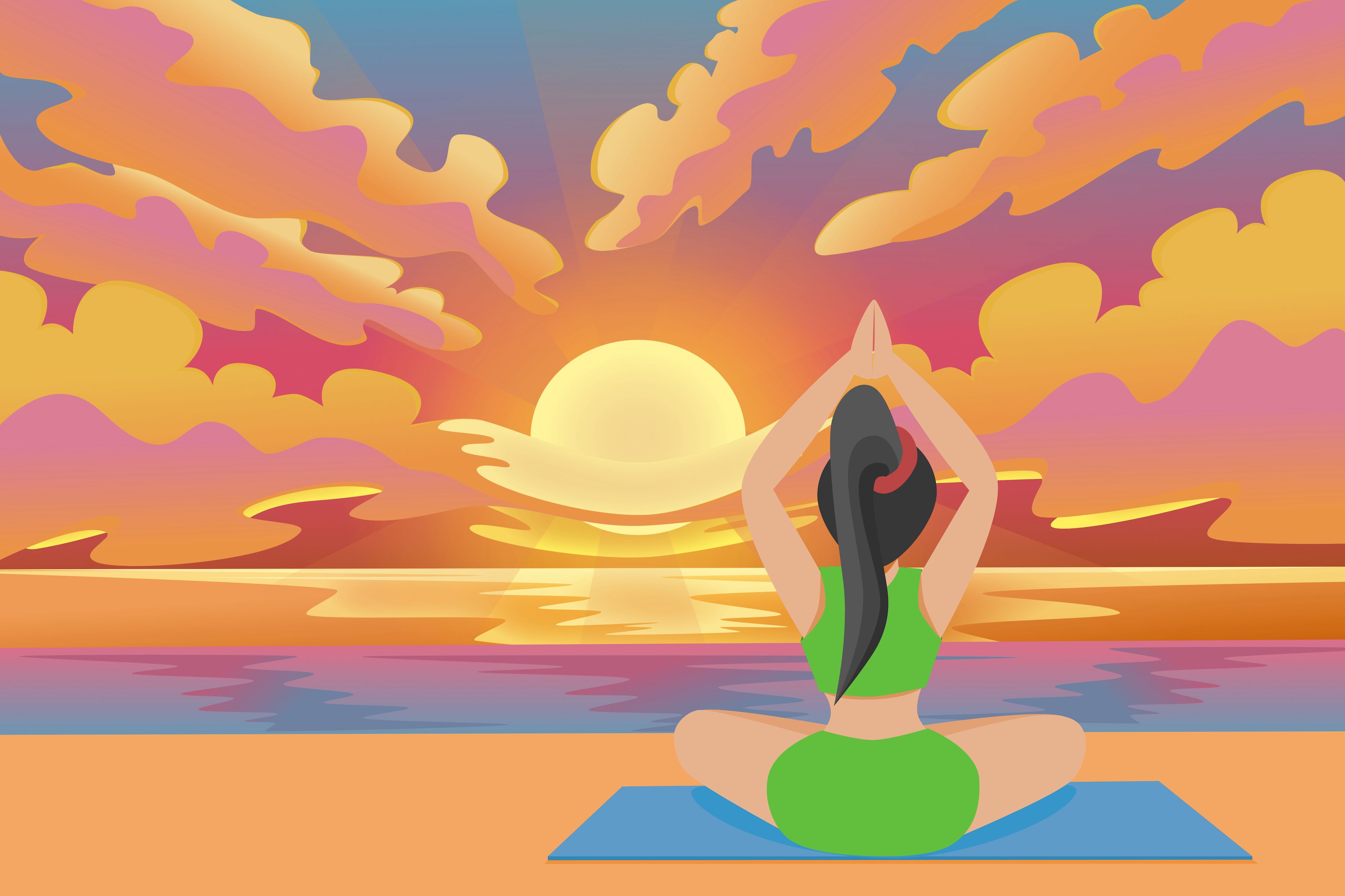 Image of woman meditating
