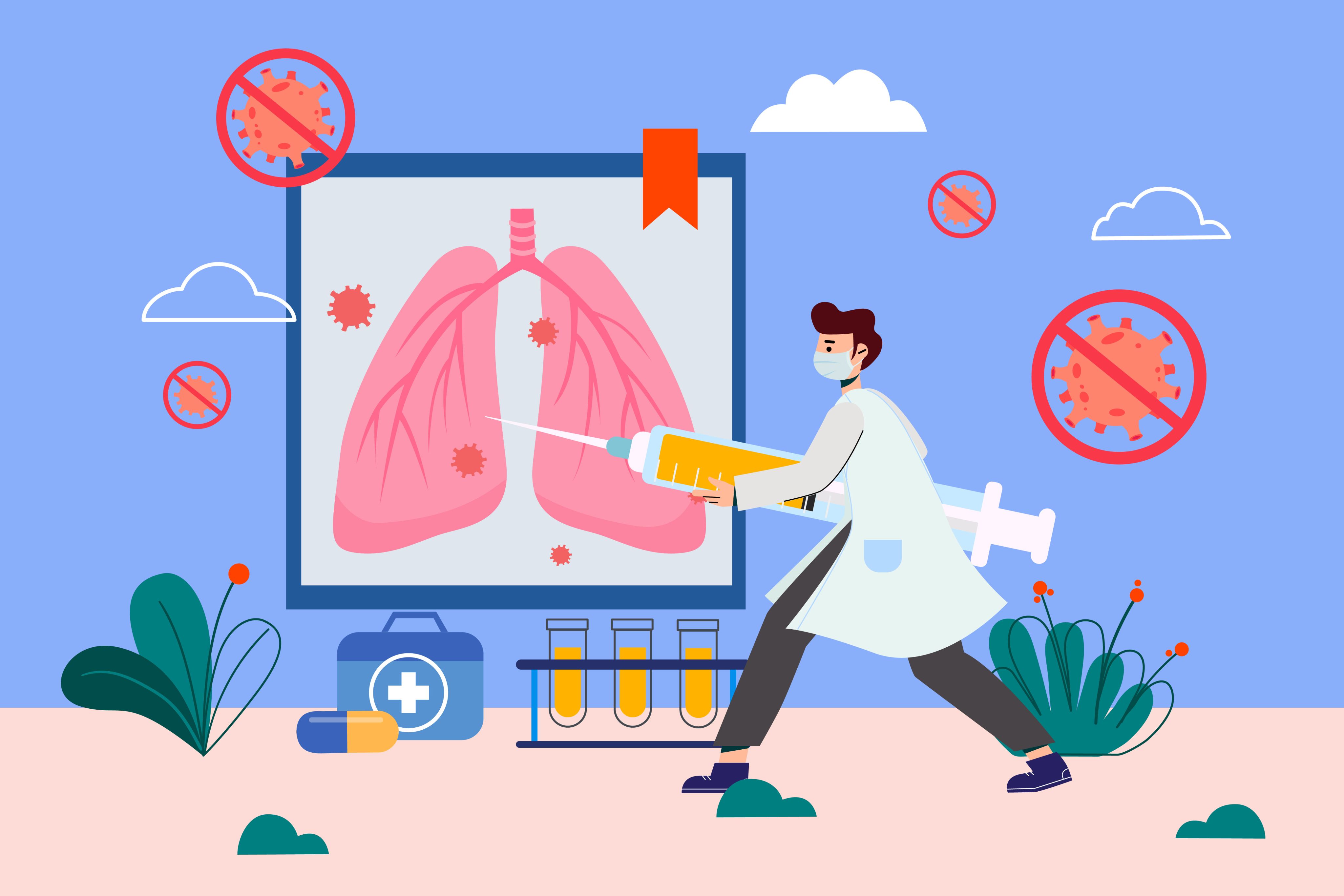 Image of doctor and syringe