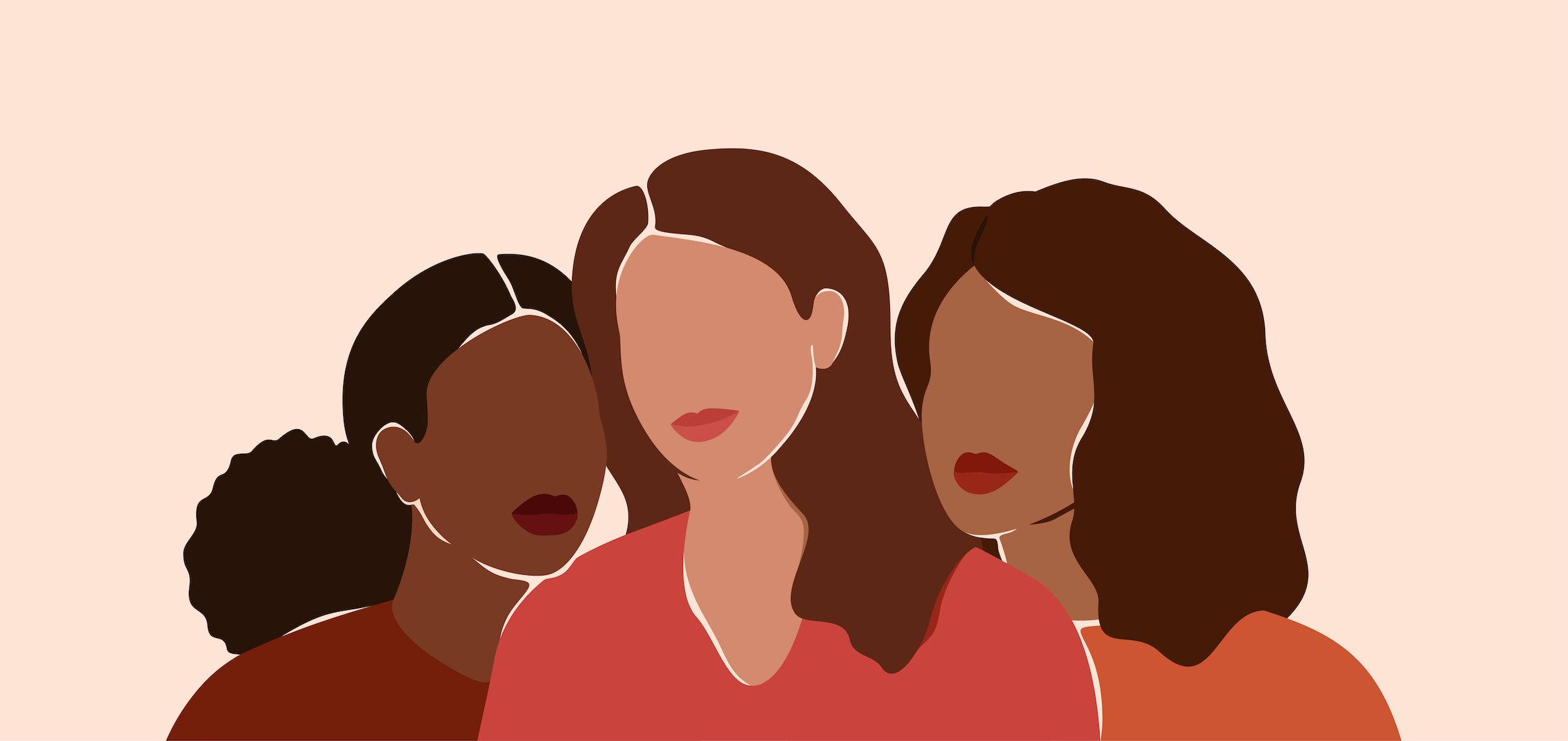 An illustration of women