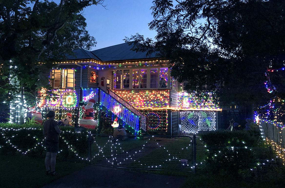 Christmas lights in Brisbane.