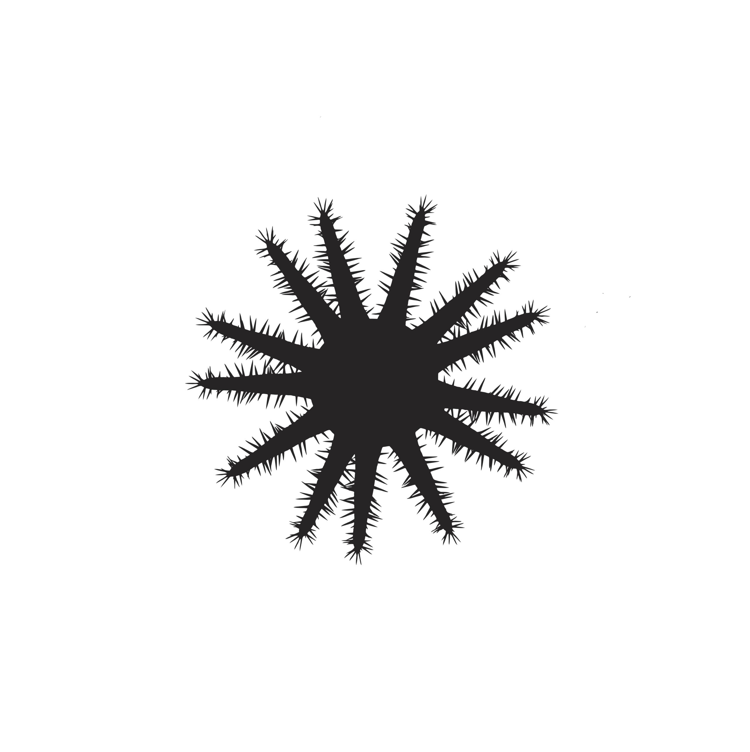 Icon showing the silhouette of the Crown of thorns starfish.