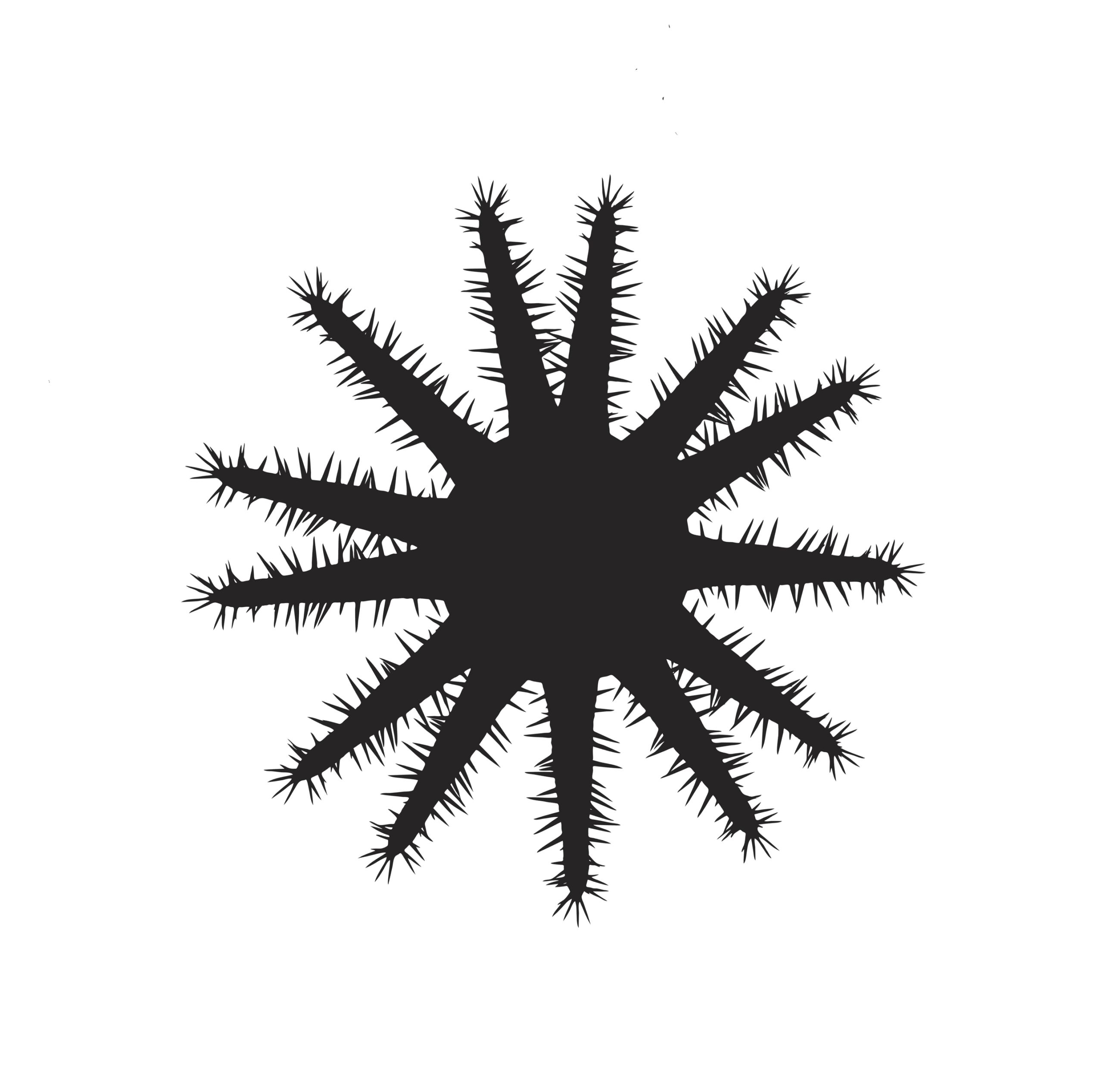 Icon showing the silhouette of the Crown of thorns starfish.