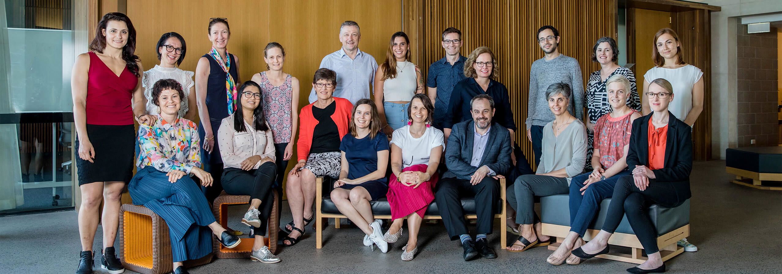 Group shot of UQ breast cancer survivors and researchers