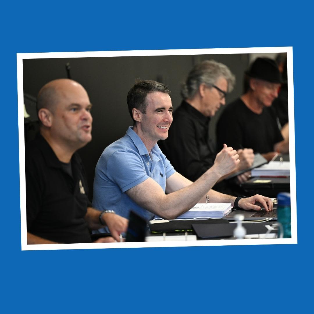 Round The Twist The Musical cast in rehearsal.