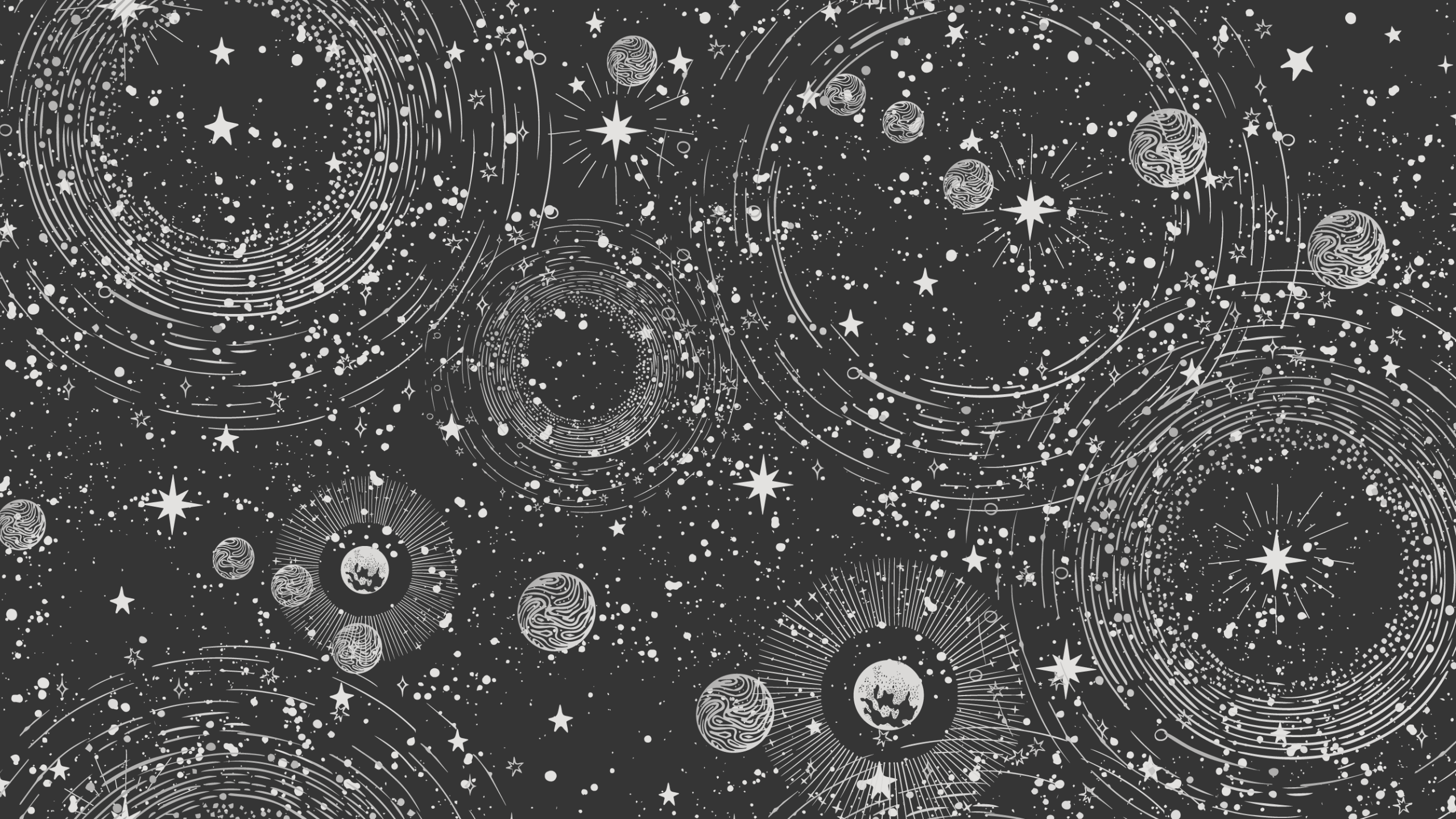 Image of an illustration of the night sky filled with a galaxy of tiny white stars