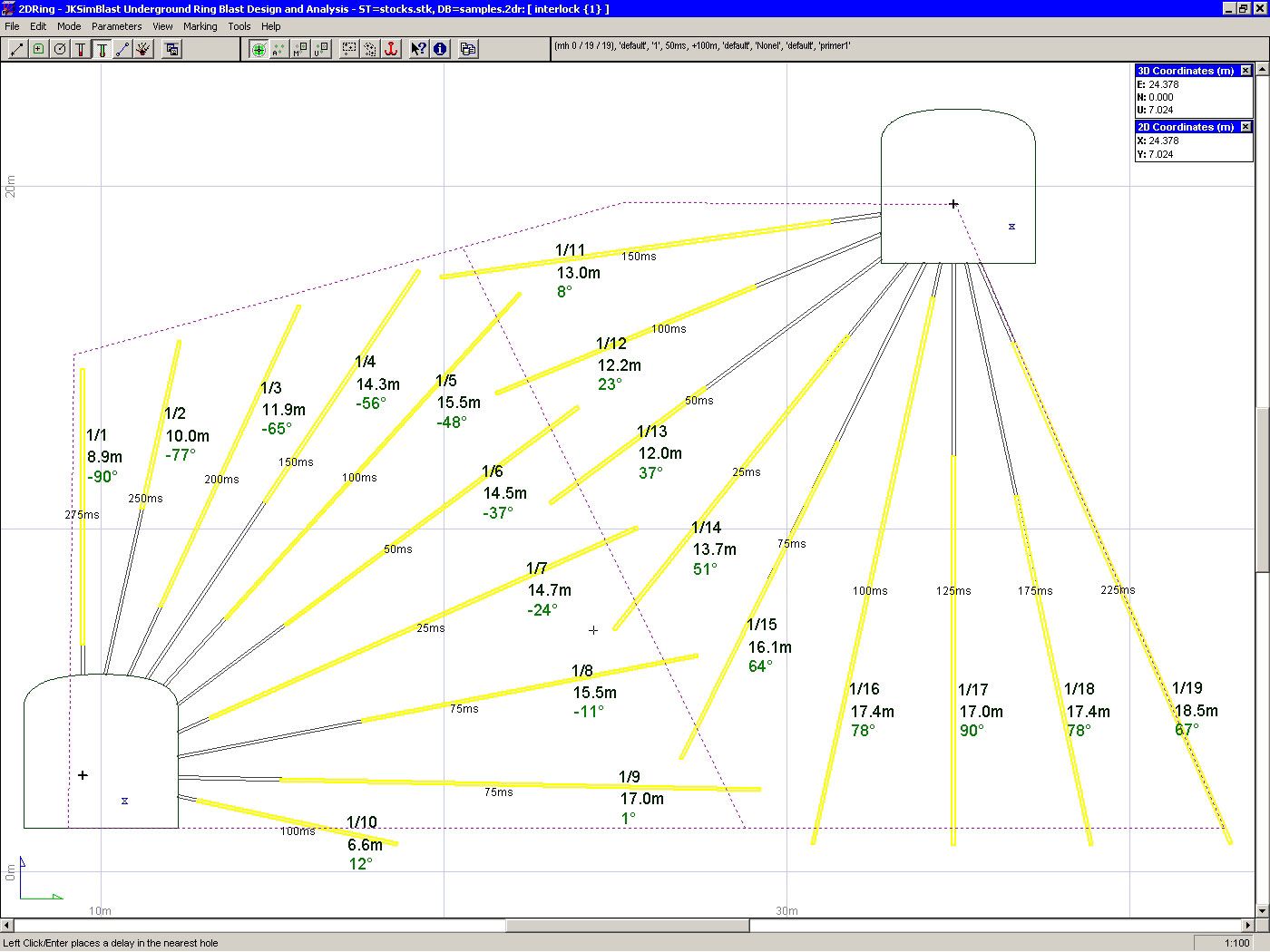 JKSimBlast software in use on screen