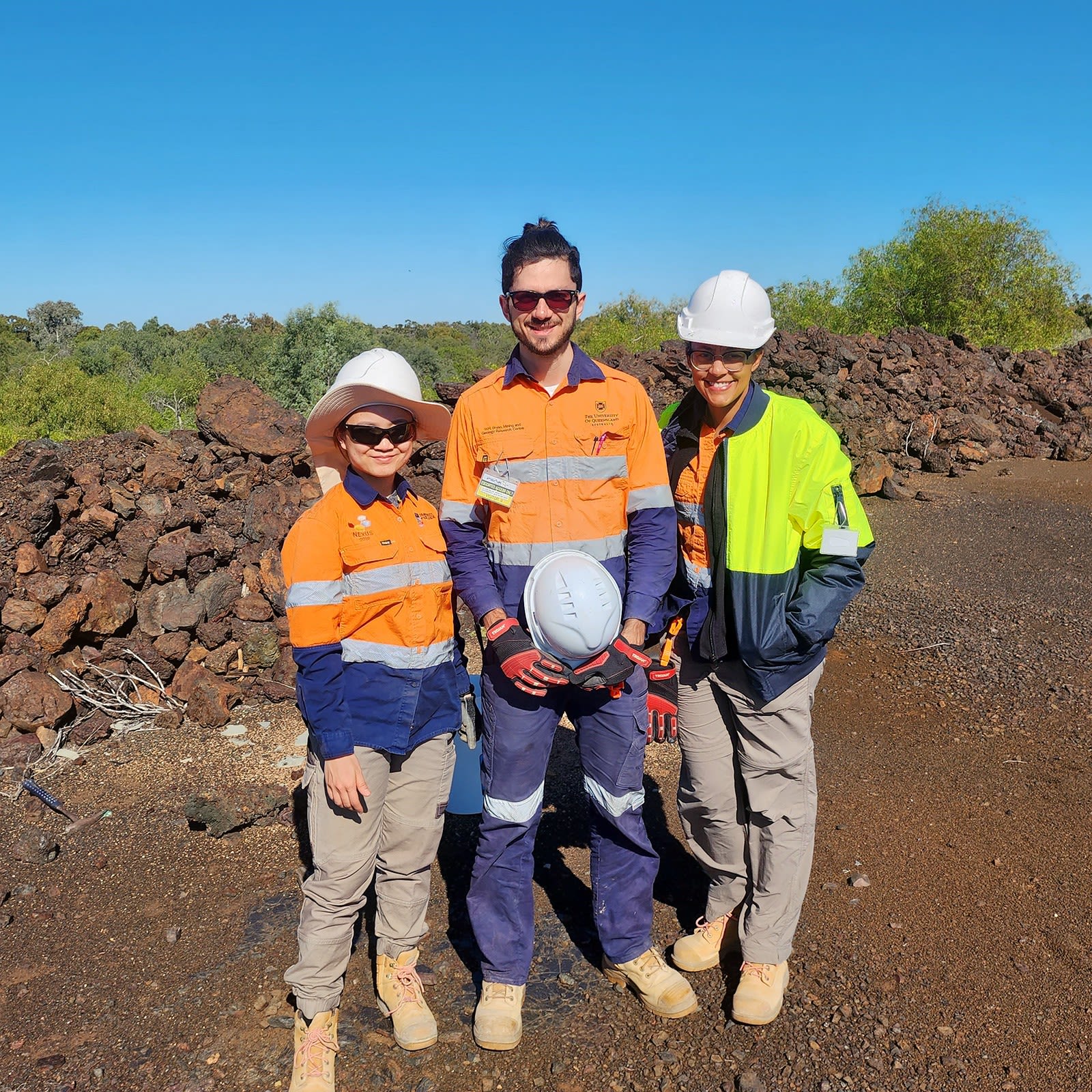 Lexi K'ng, Dr Allan Gomes, and Sibele Nascimento in the field
