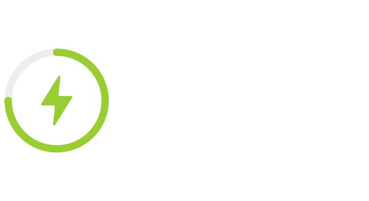 Circle battery charging indicators with lightning symbol icon set. Charge level round diagram infographic vector illustration